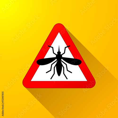 mosquito warning abstract concept