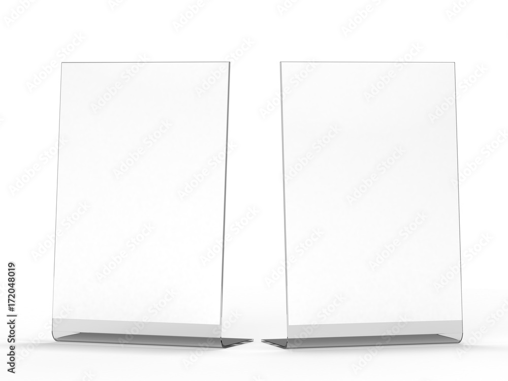 Mock up menu frame on table. 3D rendering Mock up menu frame on table. 3D rendering