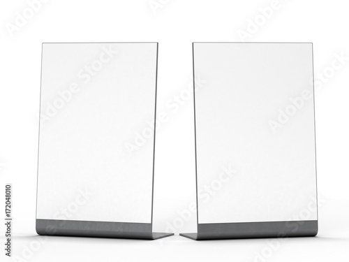 Mock up menu frame on table. 3D rendering