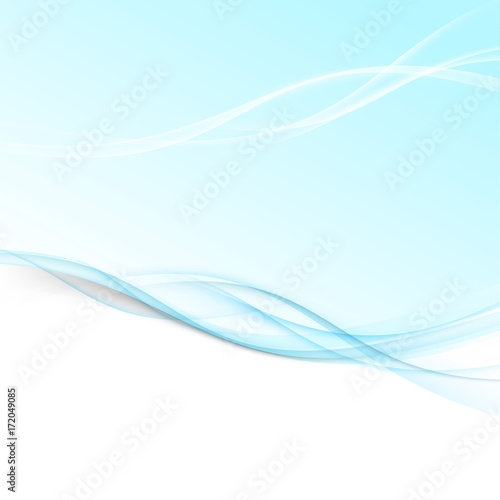Abstract border blue smoke futuristic swoosh layout © phyZick