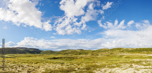 Hills in the mountain tundra