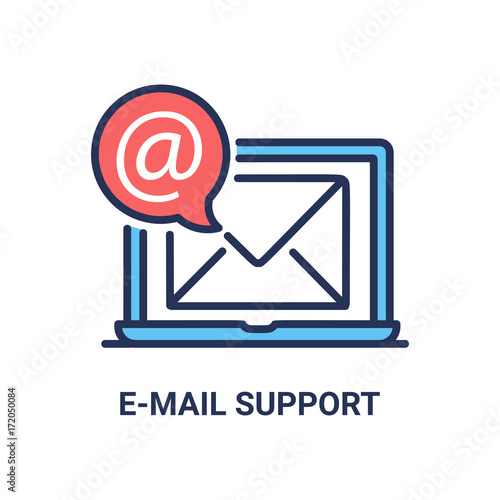 E-mail inbox - modern vector line icon