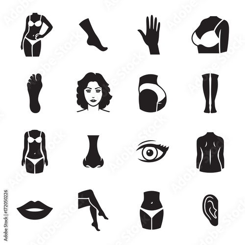 Human body parts icons