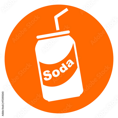soda bottle circle icon