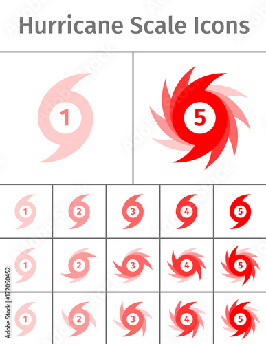 Hurricane scale icons