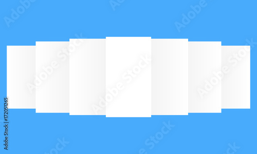 White blank app screens templates on blue background. Wireframing pages to display your mobile web-site design. Vector illustration