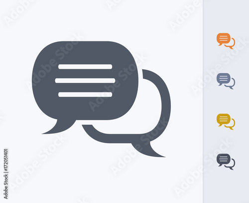 Conversation Bubbles - Carbon Icons. A professional, pixel-aligned icon  designed on a 32x32 pixel grid and redesigned on a 16x16 pixel grid for very small sizes.