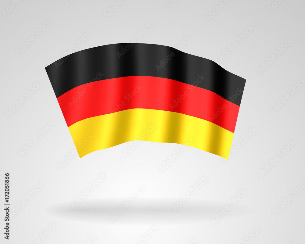 Naklejka premium 3d icon of the National Flag of the Federal Republic of Germany