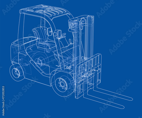 Forklift concept. Vector