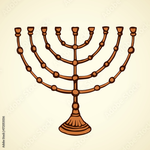 Menorah. Vector drawing