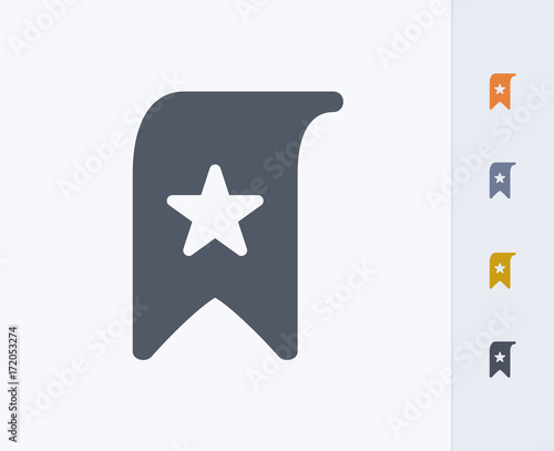 Star Bookmark - Carbon Icons. A professional, pixel-aligned icon  designed on a 32x32 pixel grid and redesigned on a 16x16 pixel grid for very small sizes.