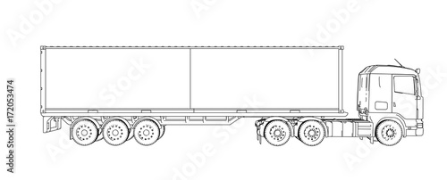 Logistic by Container truck