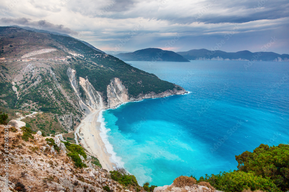 Myrtos beach, Kefalonia, Greece Myrtos beach, Kefalonia, Greece