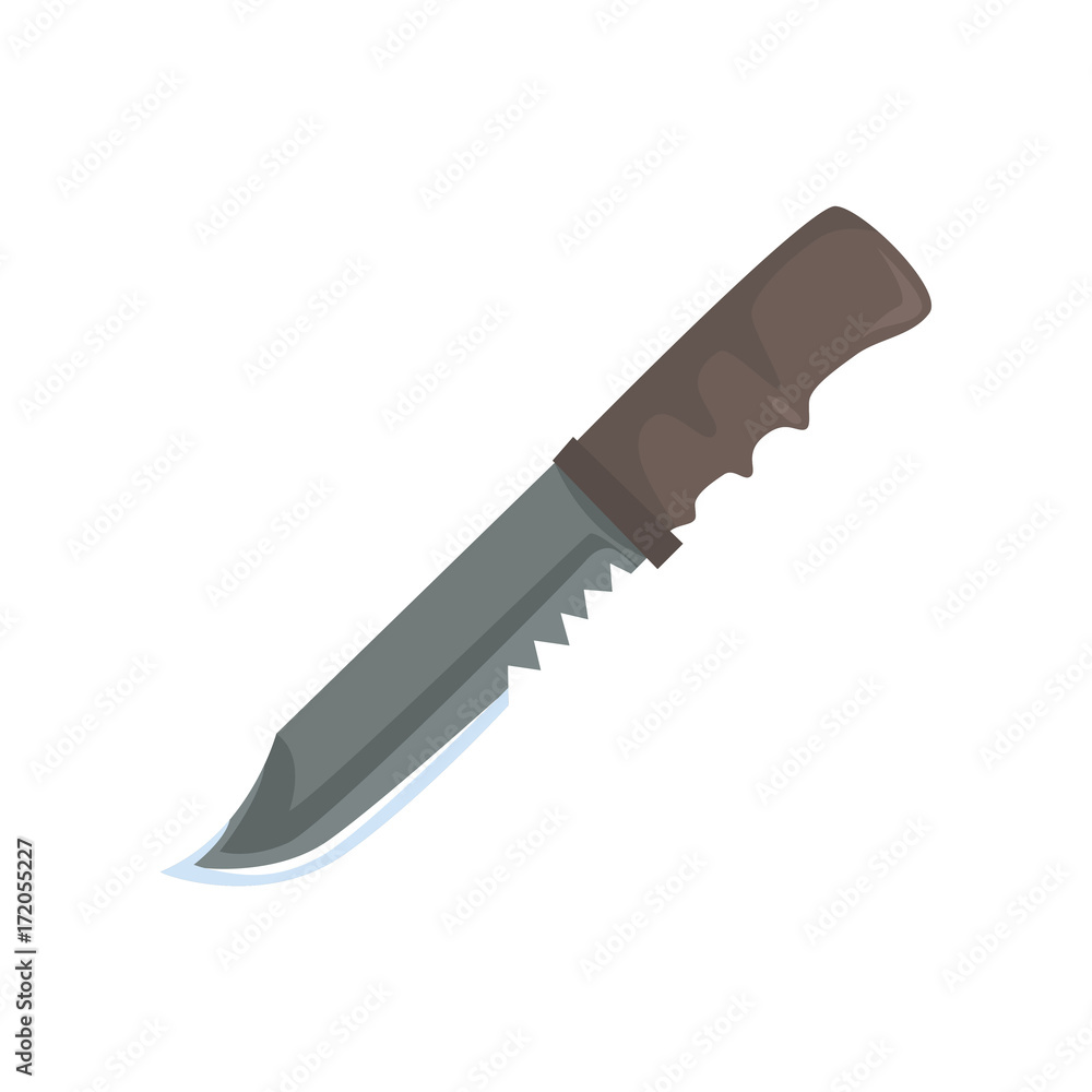 Nonfolding military knife cartoon vector Illustration Nonfolding military knife cartoon vector Illustration
