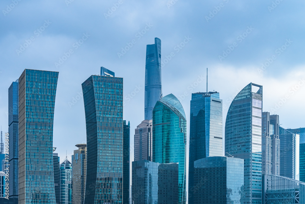 Close-Up Of Shanghai financial district