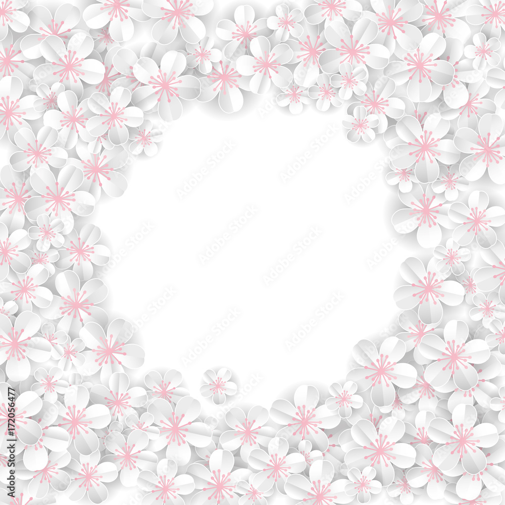 White flowers banner