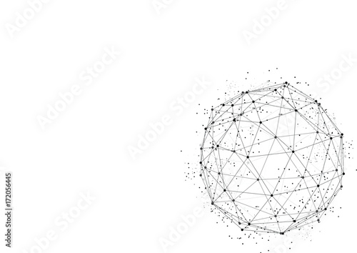 vector polygon background abstract technology communication data Science