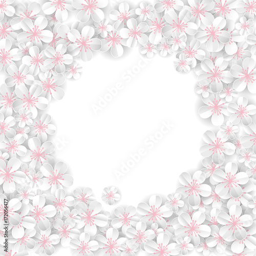 White flowers banner