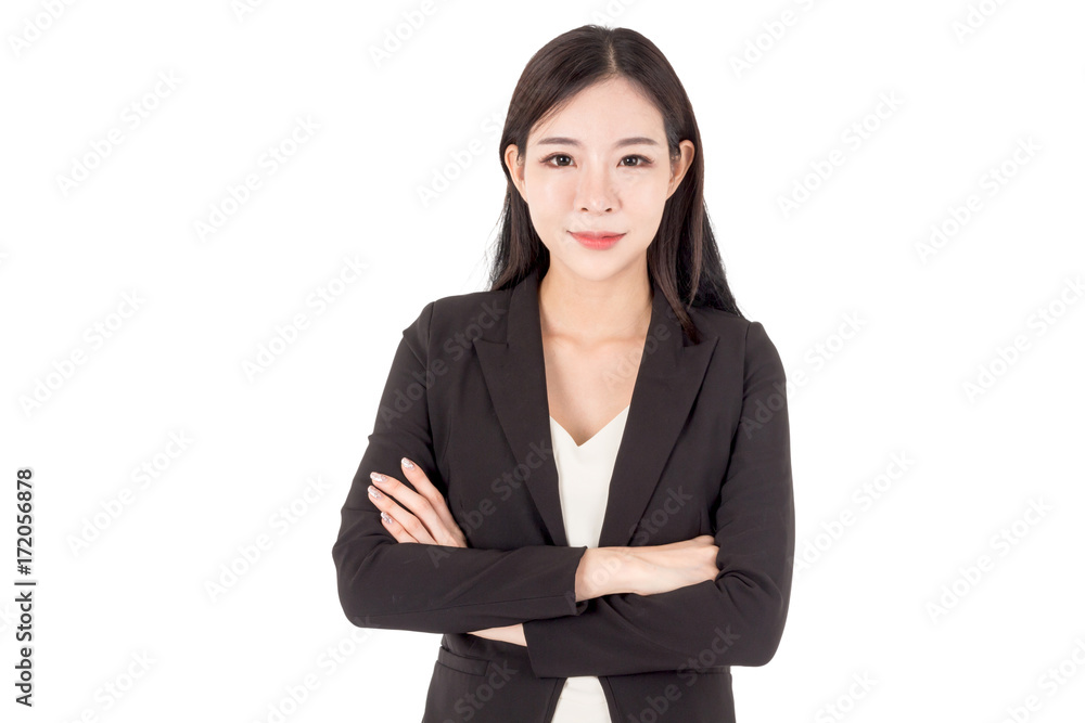 Portrait of business woman isolated on white background Portrait of business woman isolated on white background