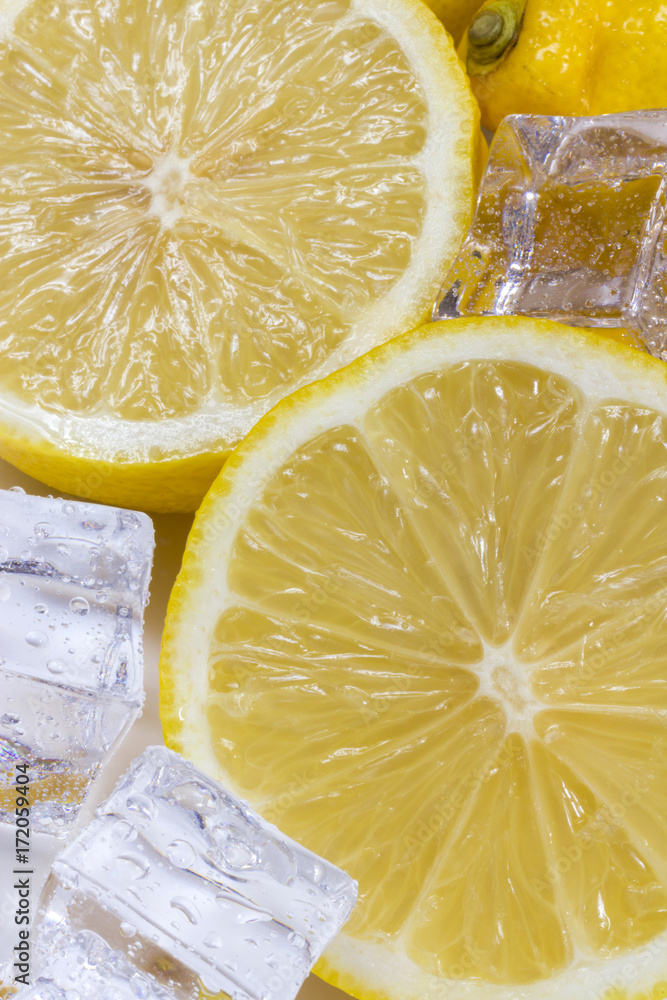 Lemon with ice Lemon with ice