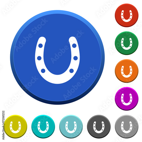 Horseshoe beveled buttons