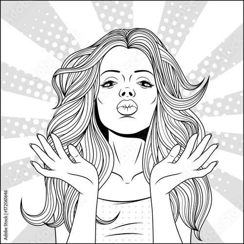 .pop-art beautiful girl