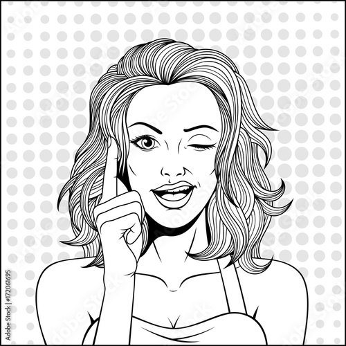 pop-art beautiful girl