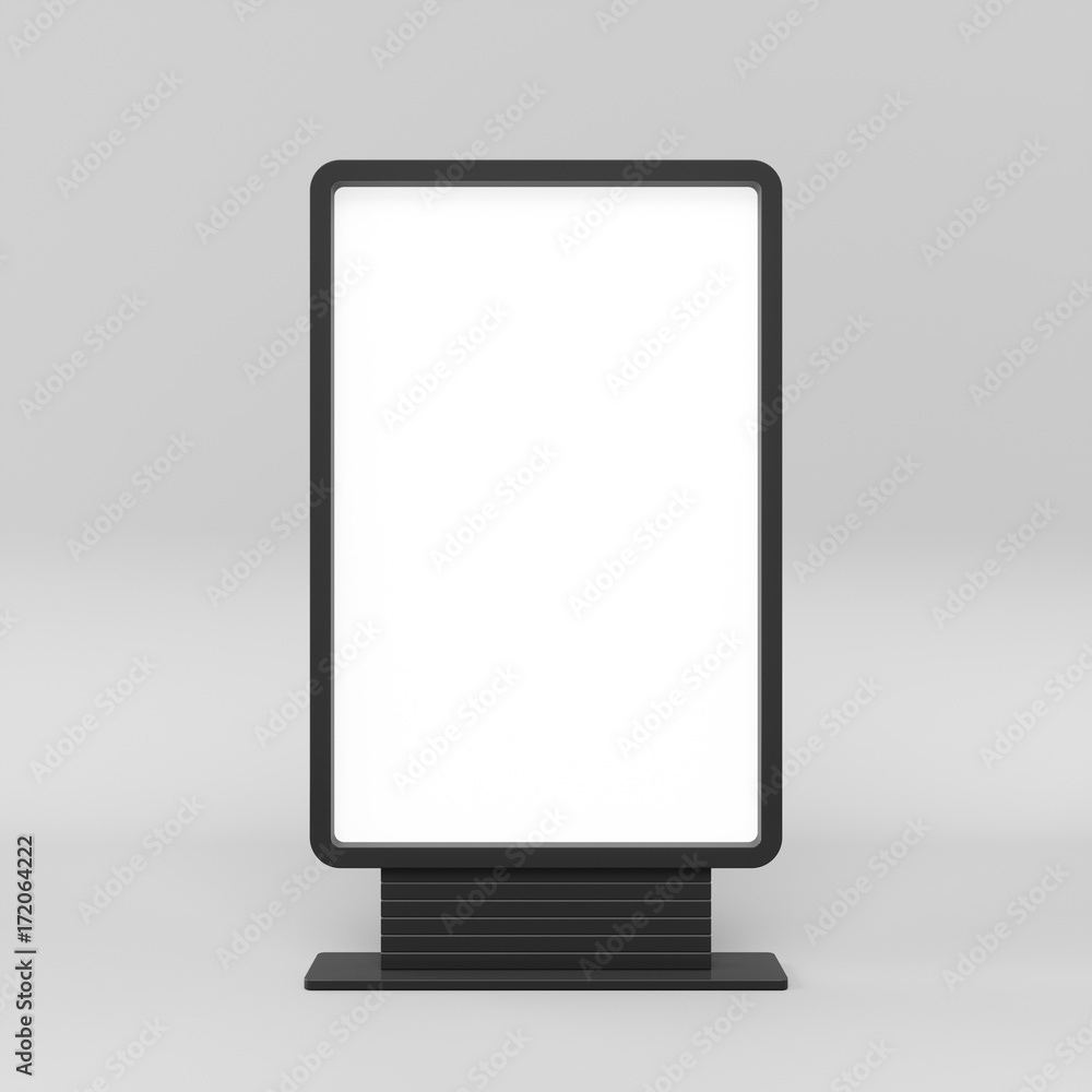 3D rendering Outdoor Advertising Stand Display Lightbox Isolated 3D rendering Outdoor Advertising Stand Display Lightbox Isolated