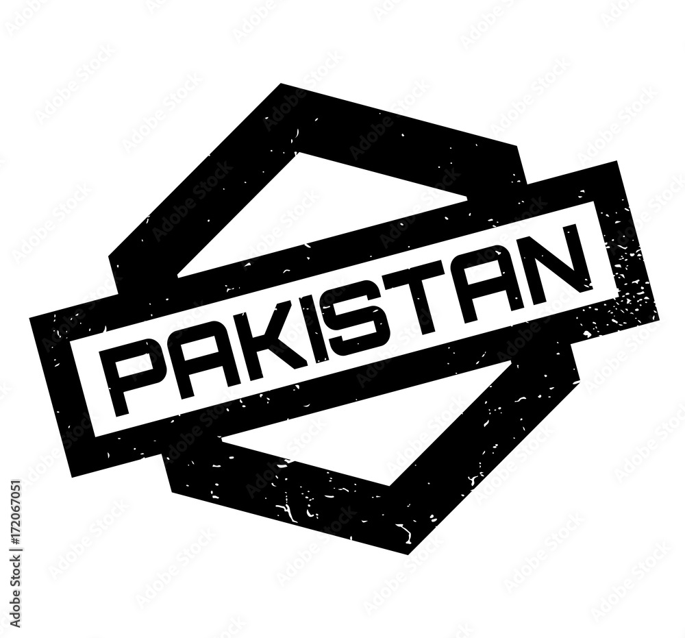 Obraz premium Pakistan rubber stamp. Grunge design with dust scratches. Effects can be easily removed for a clean, crisp look. Color is easily changed.