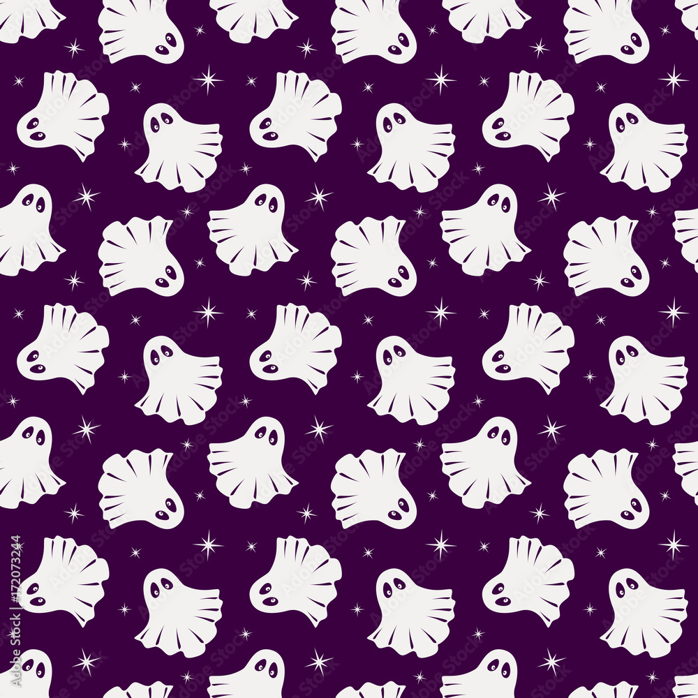 Seamless pattern with ghosts. Seamless pattern with ghosts.