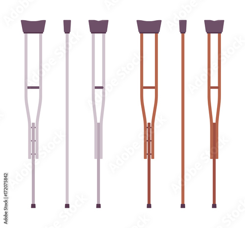 Axillary crutches set