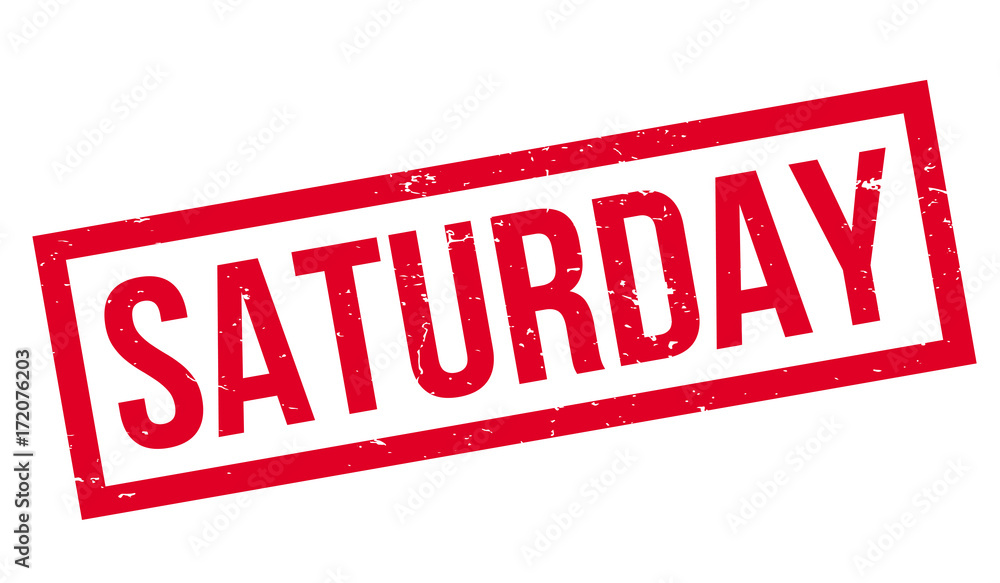 Saturday rubber stamp. Grunge design with dust scratches. Effects can be easily removed for a clean, crisp look. Color is easily changed. Saturday rubber stamp. Grunge design with dust scratches. Effects can be easily removed for a clean, crisp look. Color is easily changed.