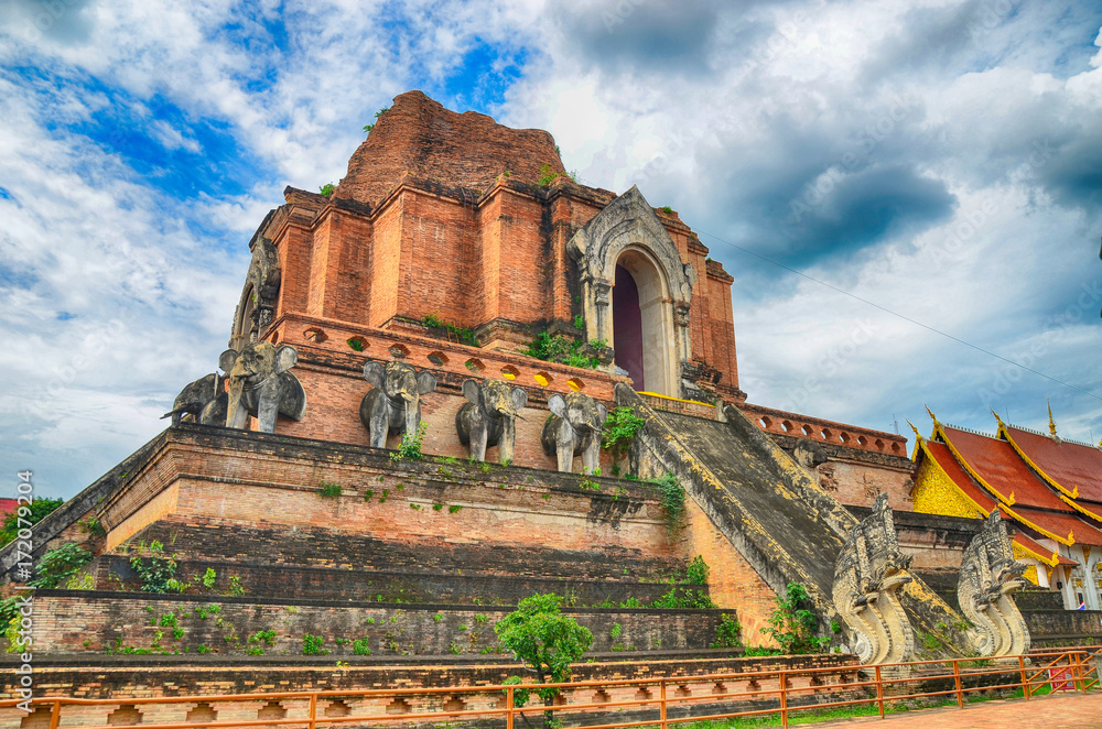 Wat Chedi Luang temple in Chiangmai Thailand Wat Chedi Luang temple in Chiangmai Thailand