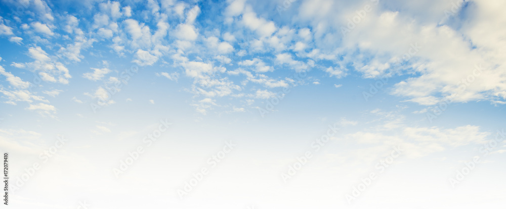 Clear blue sky and white clouds