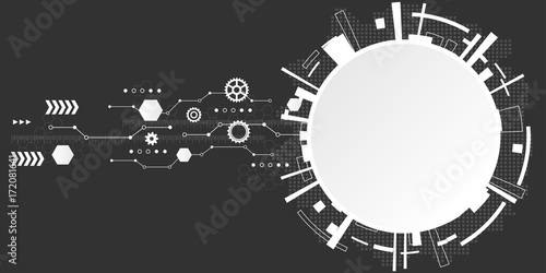 Abstract technological background. Vector illustration.