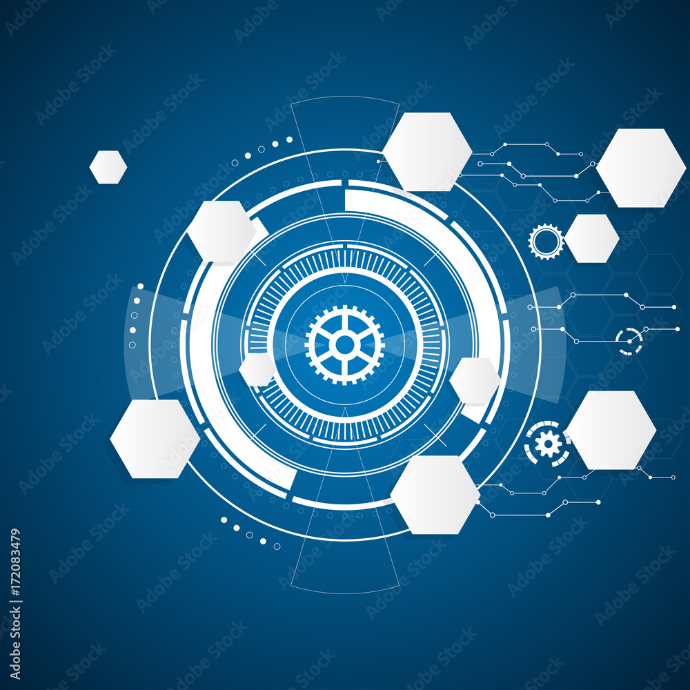 Obraz premium Abstract technological background. Vector illustration.