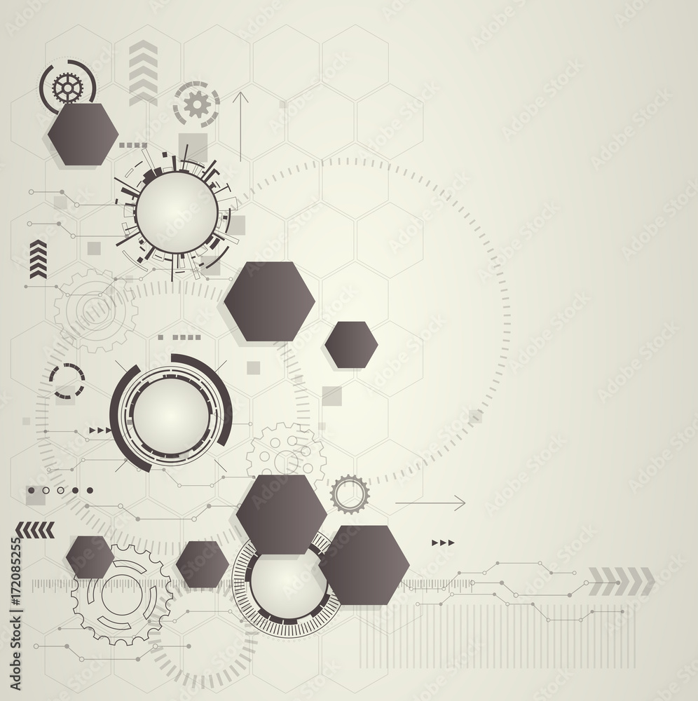 Obraz premium Abstract technological background. Vector illustration.