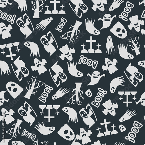 Halloween seamless vector pattern background design