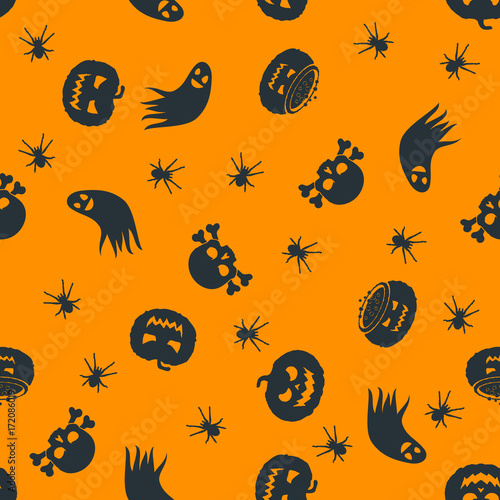 Halloween seamless vector pattern background design