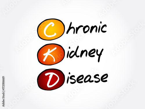 CKD - Chronic Kidney Disease, acronym health concept background