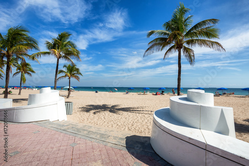 Entrance to a Fort Lauderdale Beach, Florida photo