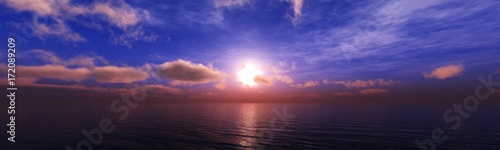 beautiful sea sunset, ocean panorama © ustas