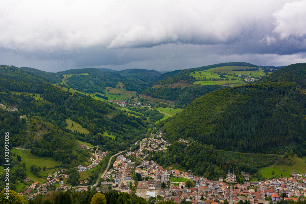 View over Black Forest in Germany