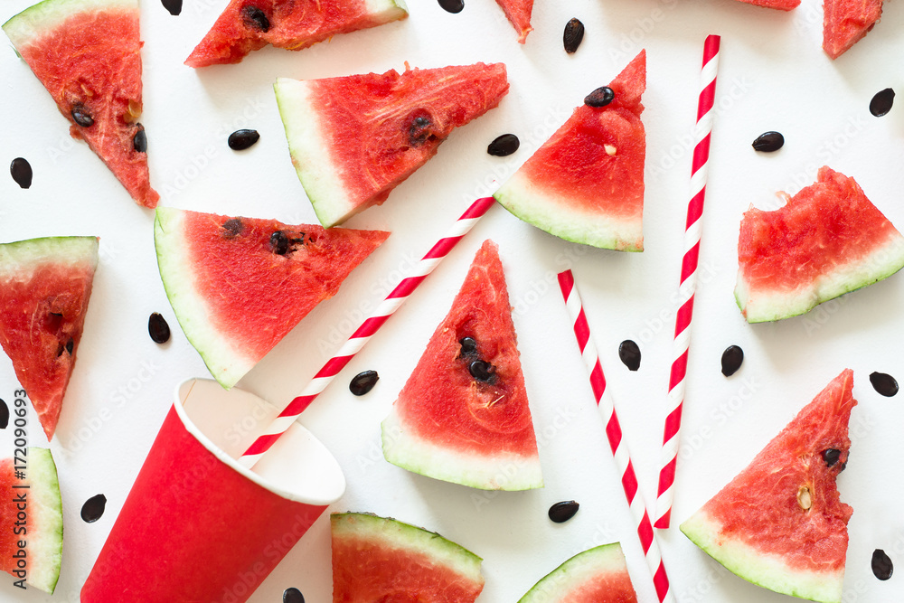 texture of watermelon. top view texture of watermelon. top view
