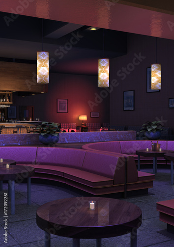 3D Rendering Lounge Bar