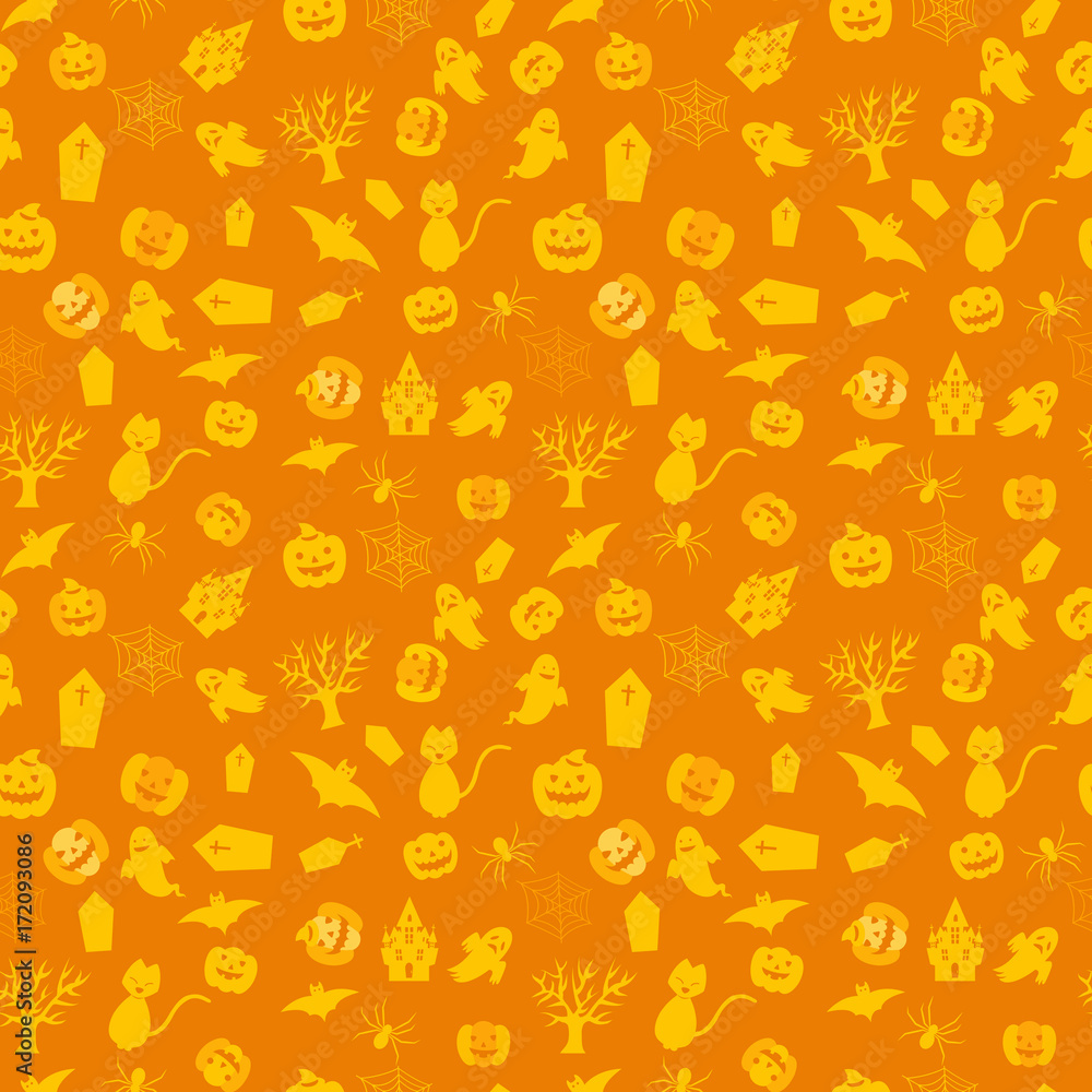 Background pattern studded Halloween items Background pattern studded Halloween items