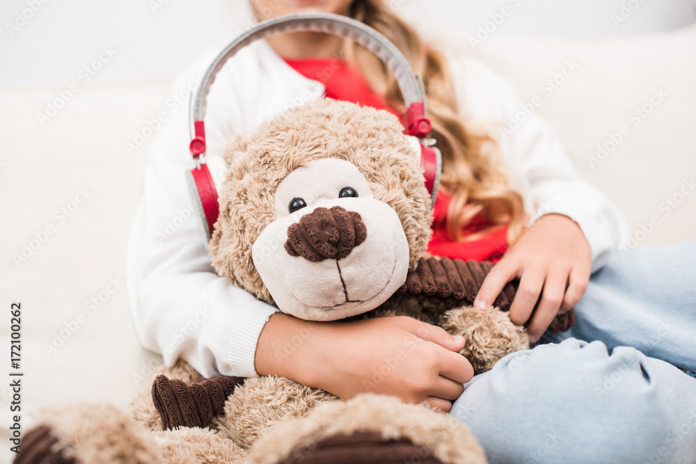 teddy bear with headphones