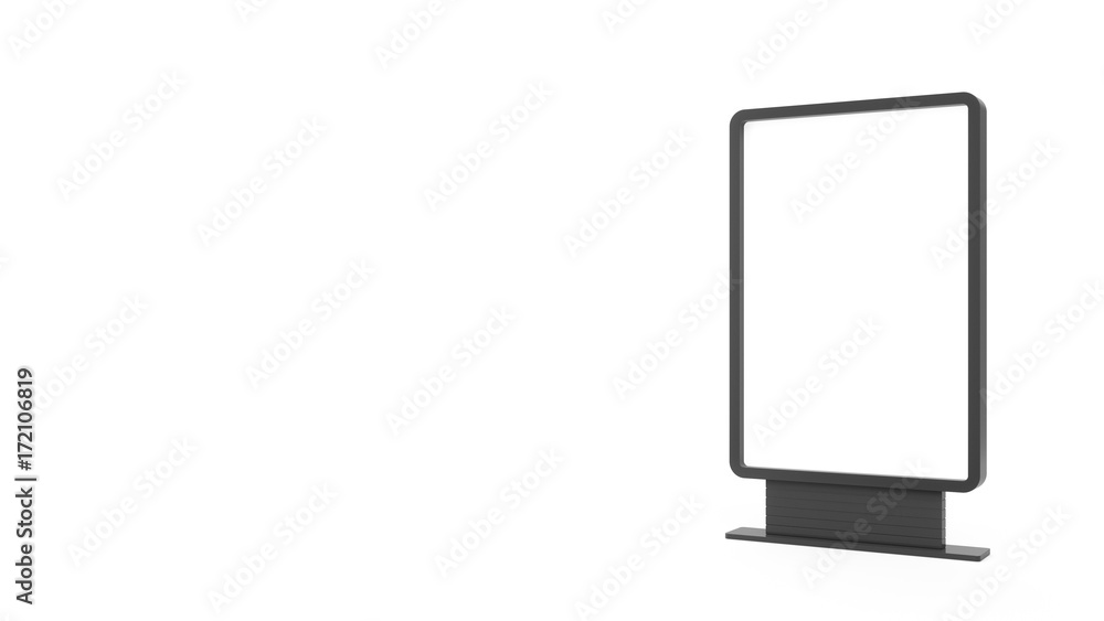 3D rendering Outdoor Advertising Stand Display Lightbox Isolated 3D rendering Outdoor Advertising Stand Display Lightbox Isolated