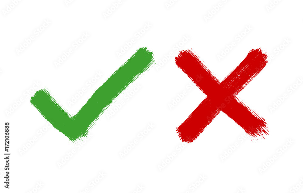 Check mark in circle, brush draw style, vector illustration Check mark in circle, brush draw style, vector illustration