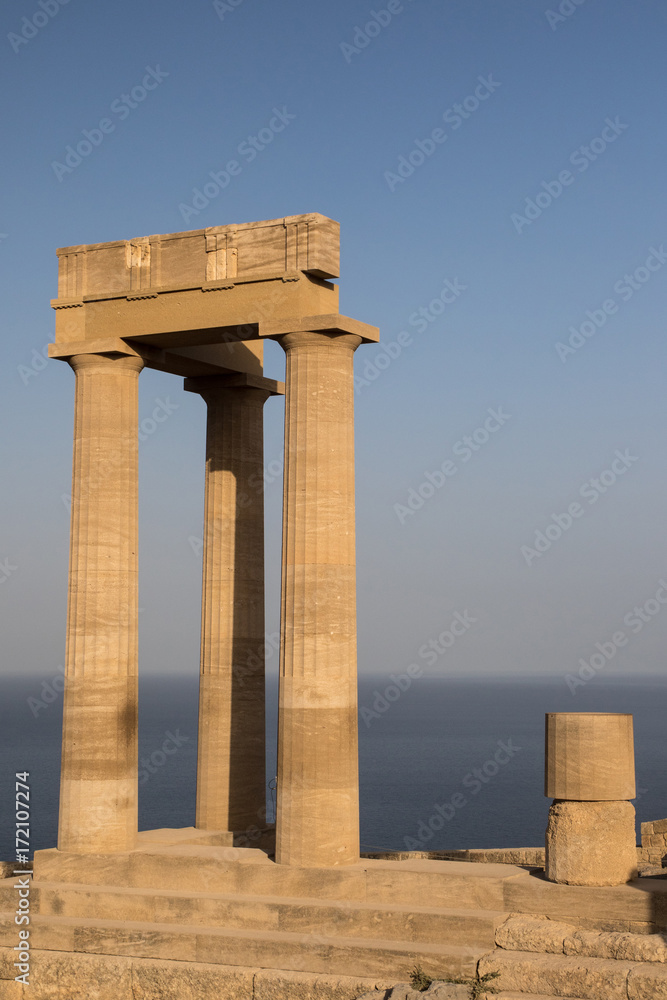 Acropolis of Lindos,  ancient temple in Rhodes